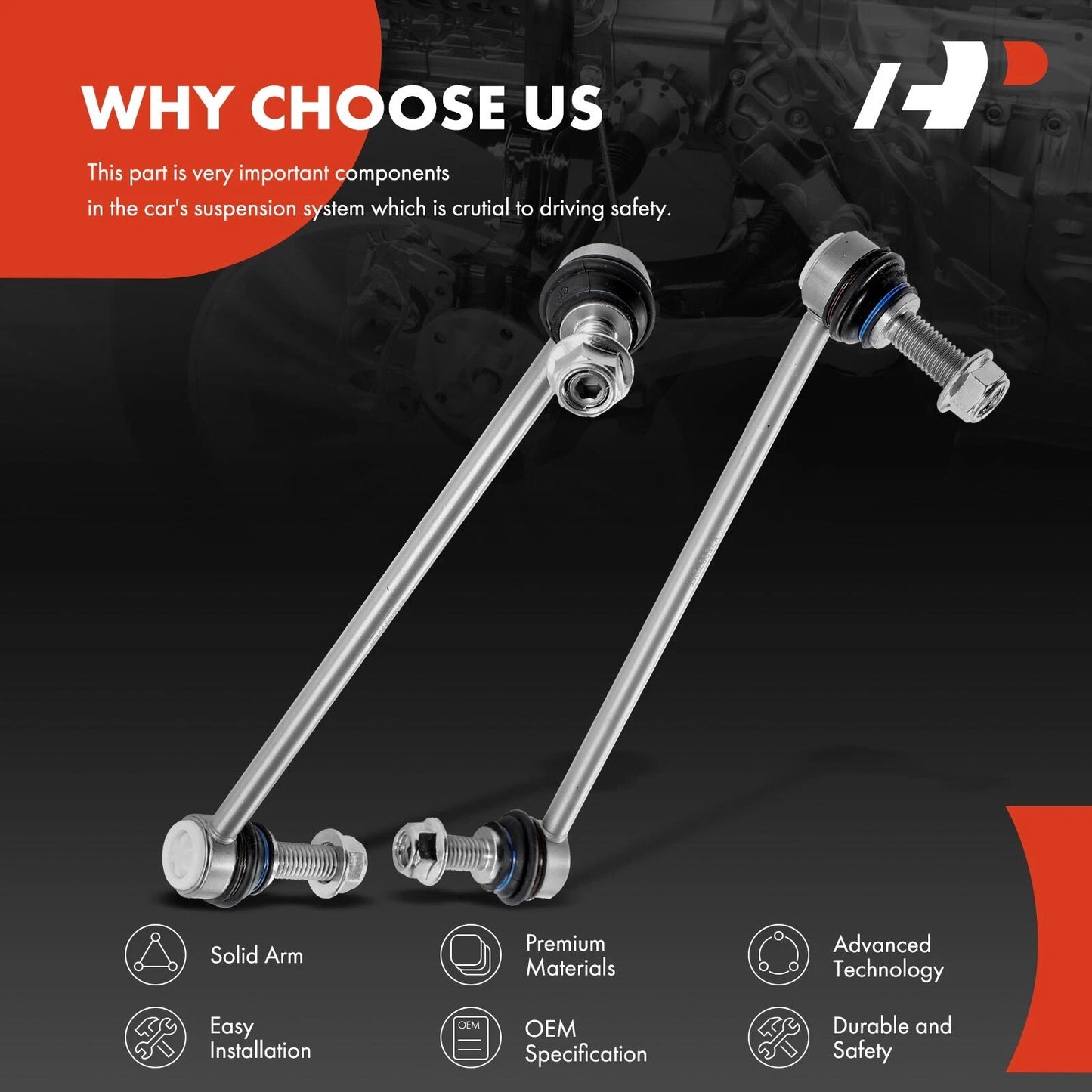 2X Front Stabilizer Bar Link for Chevrolet Camaro (2016–2021)