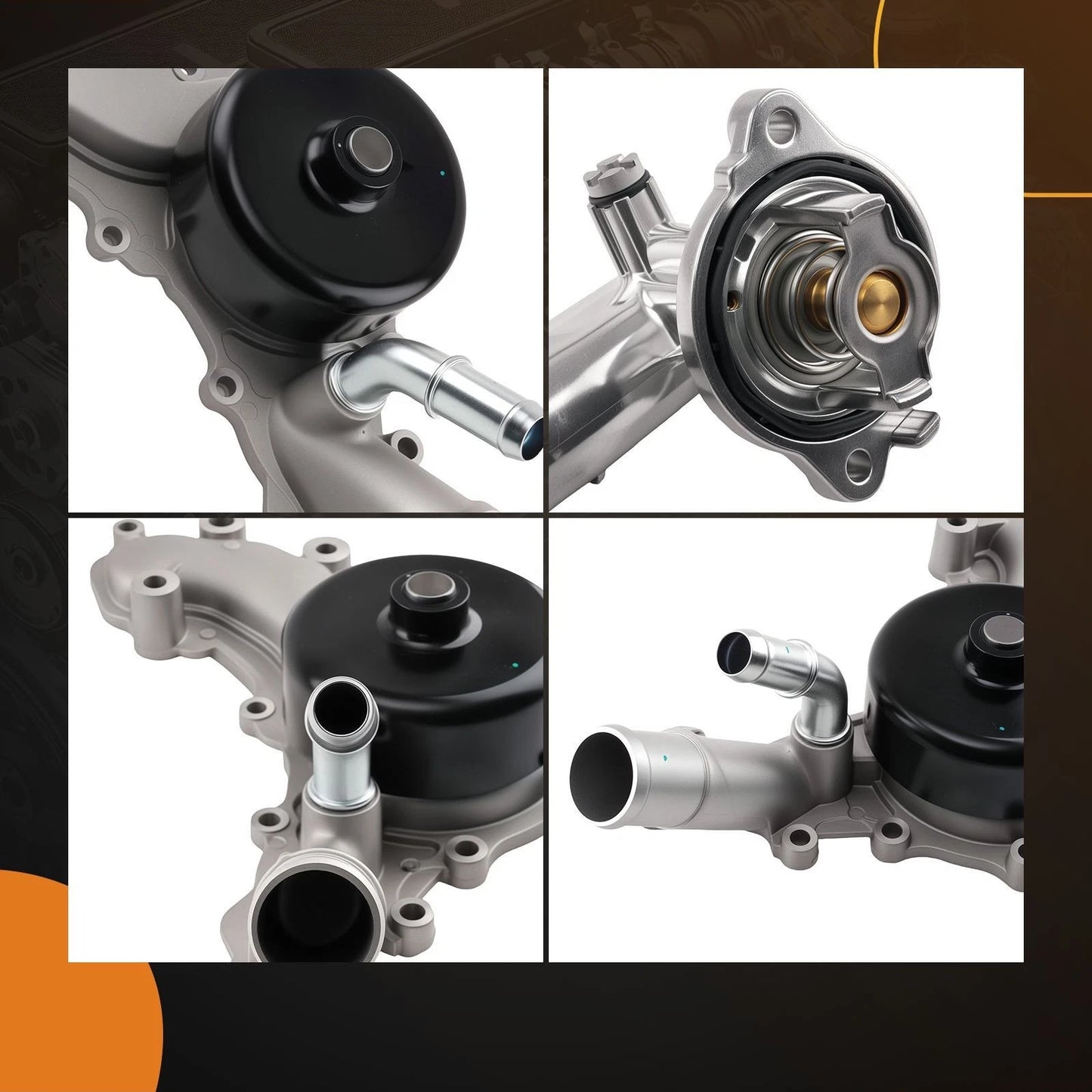 Coolant Water Pump with Thermostat Housing for Jeep Wrangler JK (2012–2018)