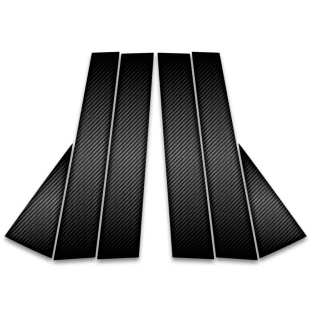 6pc Carbon Fiber Pillar Post Covers for 2014-2021 Nissan Rogue