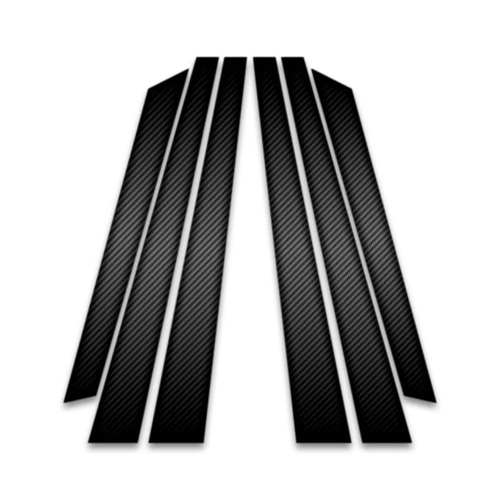6pc Carbon Fiber Pillar Post Covers for 2005-2011 Audi A6 - SRC0049