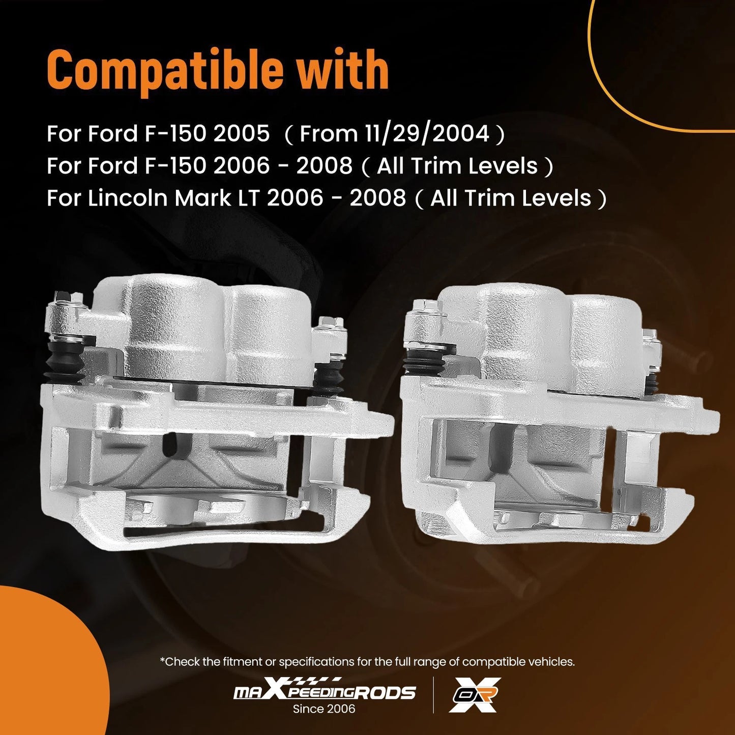 Front Brake Calipers for Ford F-150 Lincoln Mark LT (2006–2008)