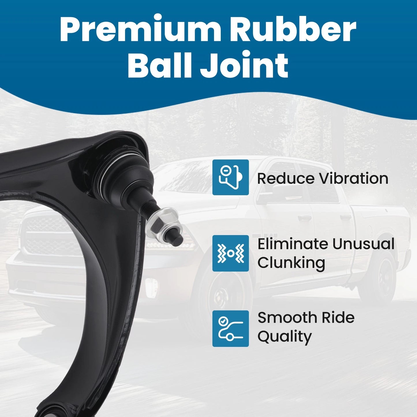 Front Upper Control Arm Ball Joint Assembly for Dodge Ram 1500 (2009–2018)
