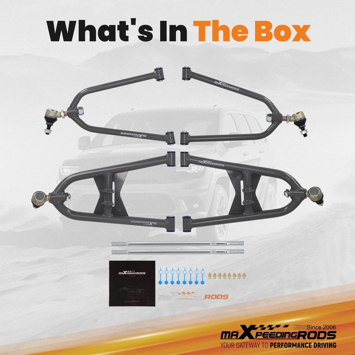 Front Upper & Lower Adjustable A-Arms for Honda TRX 400EX (2008–2014)