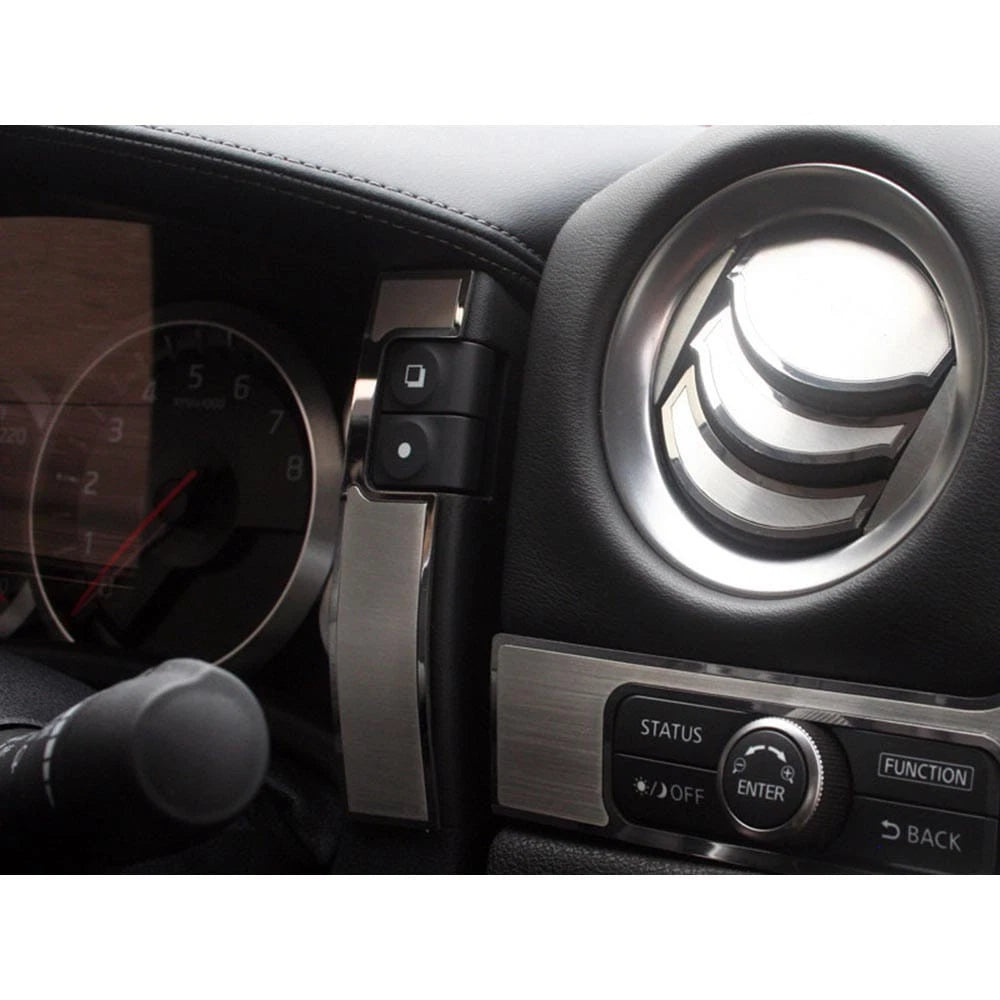 2pc Stainless Steel Dash Trim Set for Nissan GT-R (2010–2013)