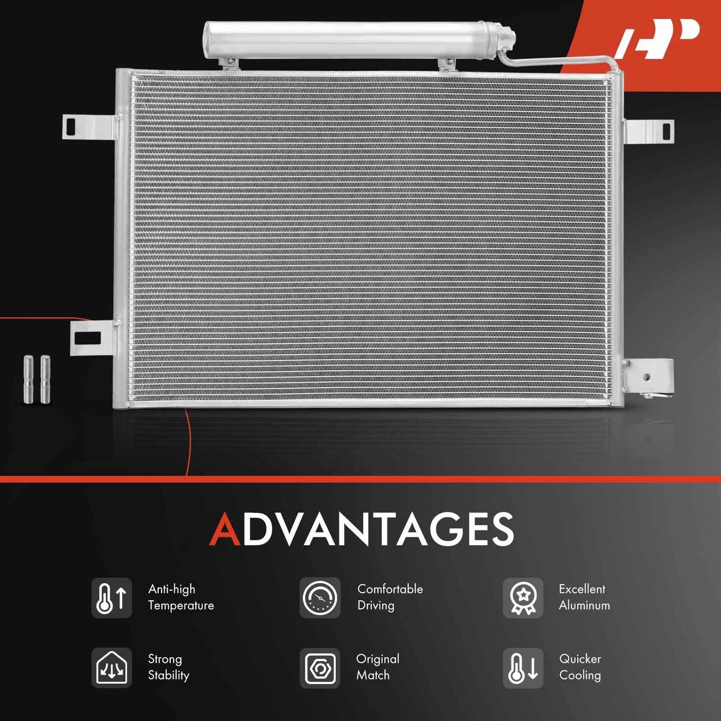 A/C Condenser with Drier & Bracket for Mercedes-Benz Sprinter (2014–2018)