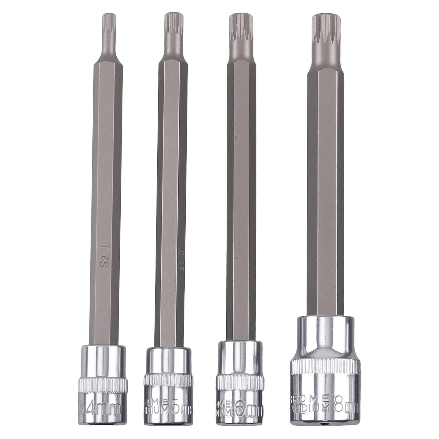 10pc Spline Socket Set for 1/4 3/8 1/2 Drive Metric (2017–2023)
