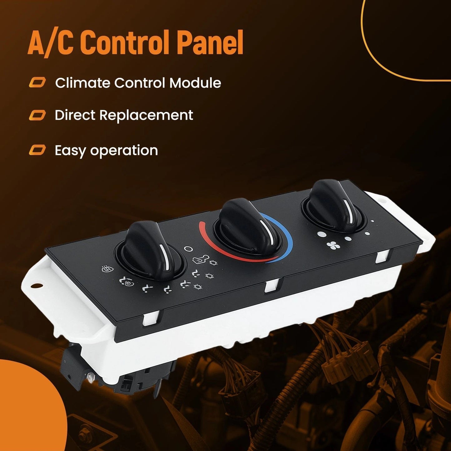 Heater Fan Climate Control Switch w/AC for Jeep Wrangler TJ (1999–2004)