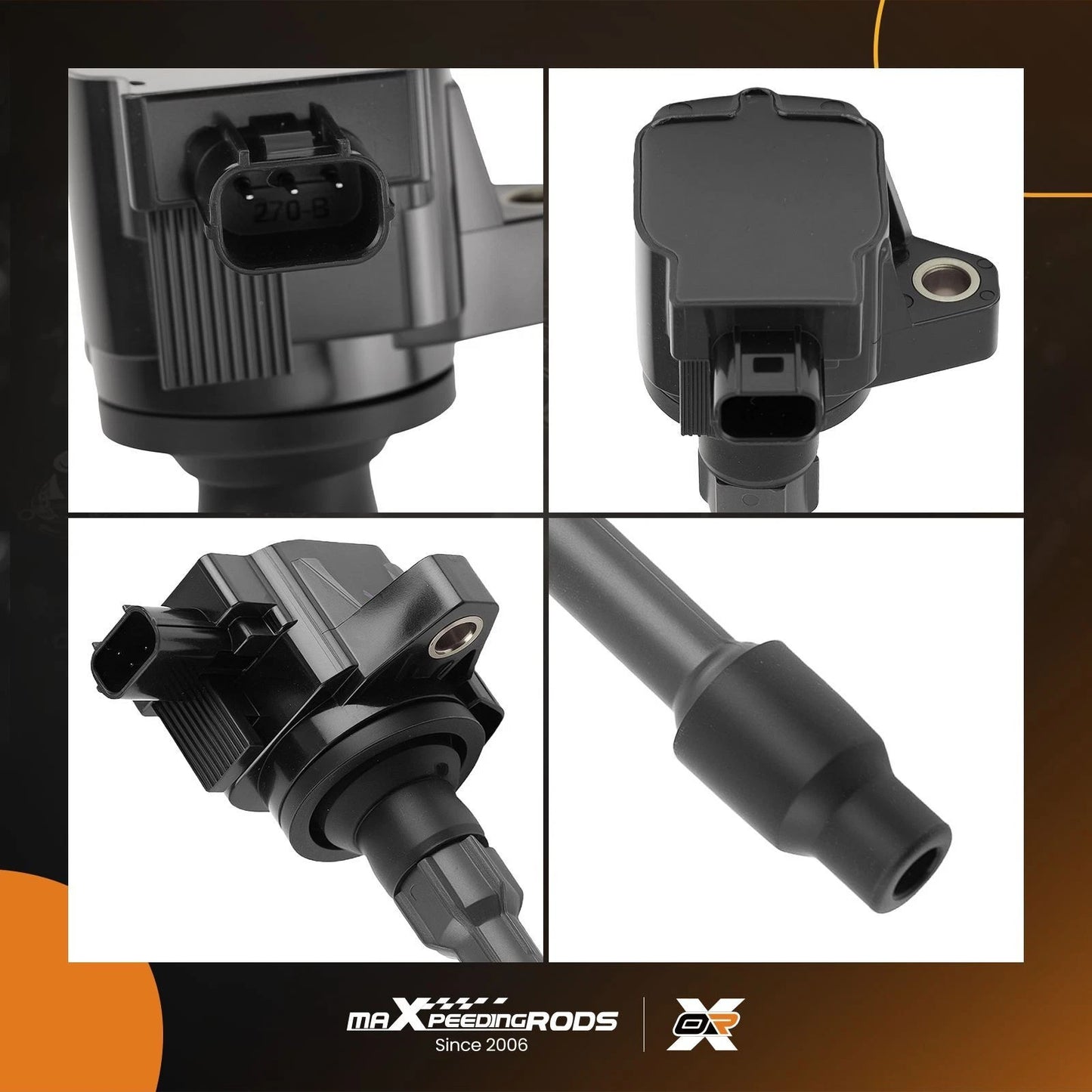 4x Ignition Coils Set for Honda Accord Civic CR-V Acura RDX TLX (2008–2018)