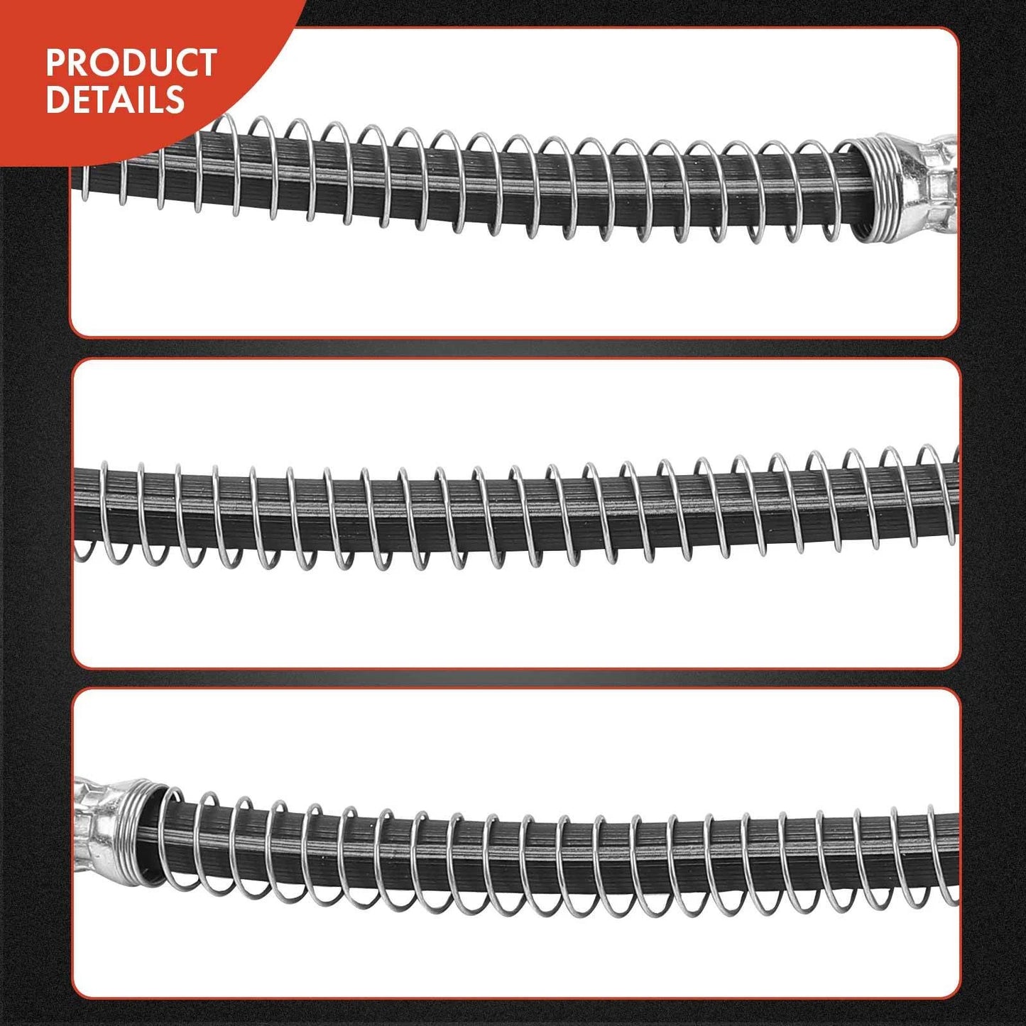 2X Rear Brake Hydraulic Hose for Mercedes-Benz S450 S560 (2008–2011, 2018–2019)