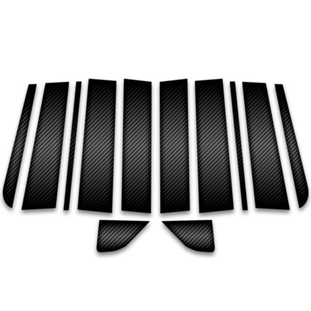 12pc Carbon Fiber Pillar Post Covers for 2021-2023 Chevrolet Suburban