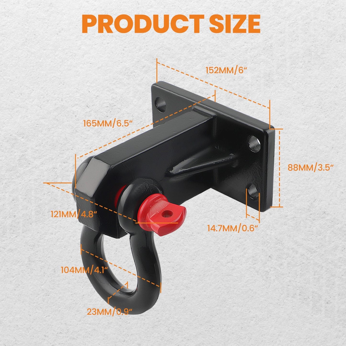Front Tow Hooks Pair for Dodge Ram 2500 3500 (2010–2017)