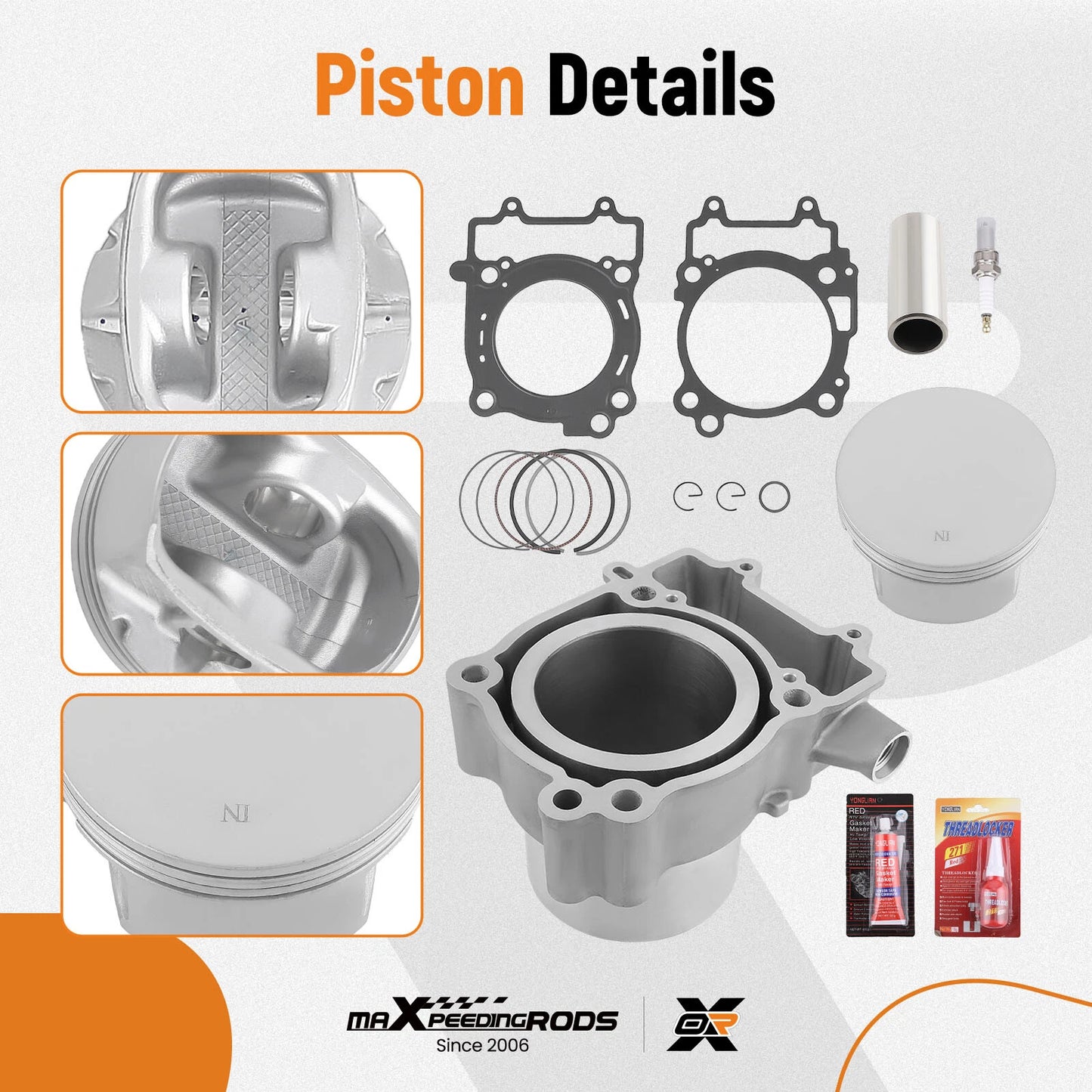 Cylinder Piston Gasket Top End Kit for Polaris Sportsman 450 (2017–2022)