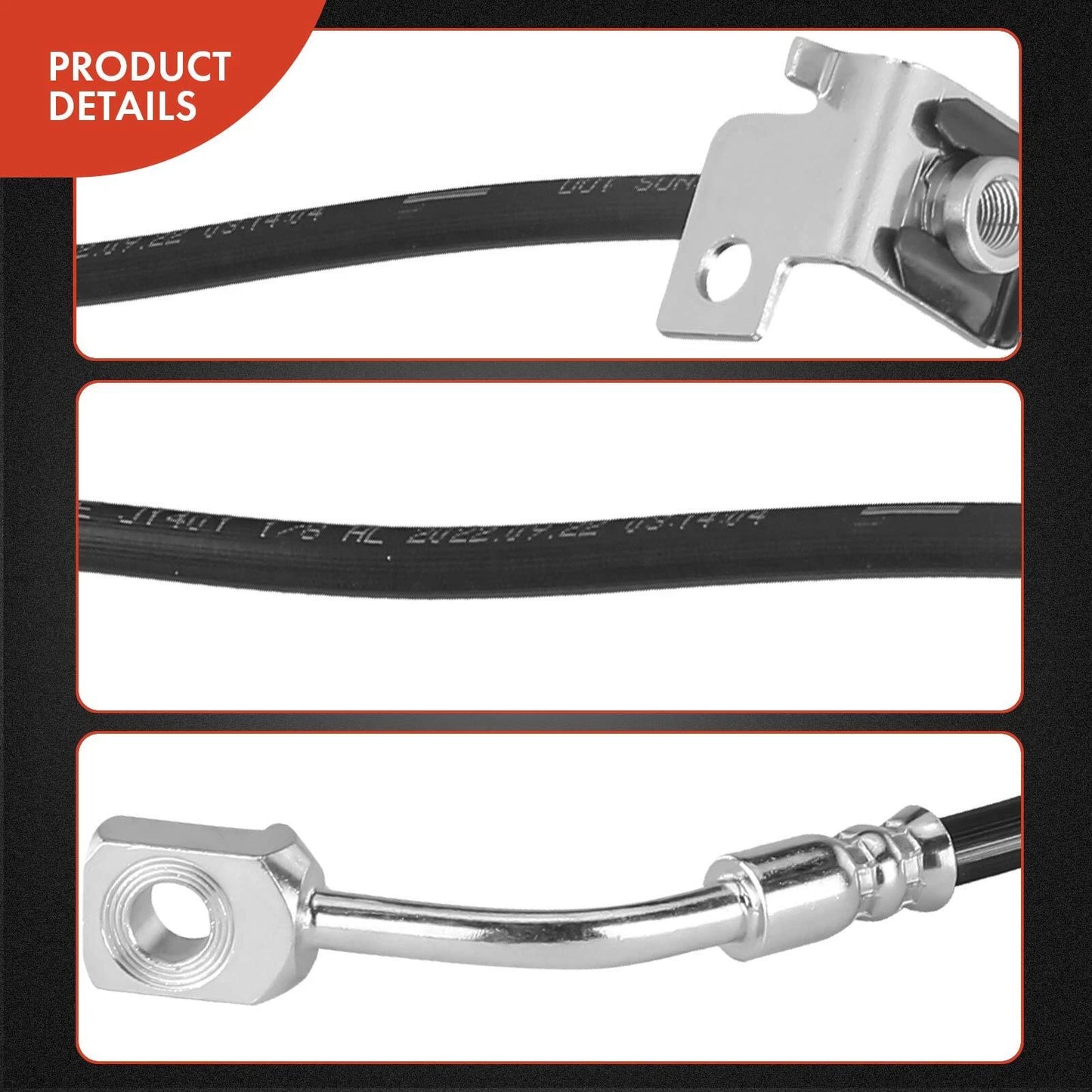 2X Front Brake Hydraulic Hose for Chevrolet Corvette (1997–2004)