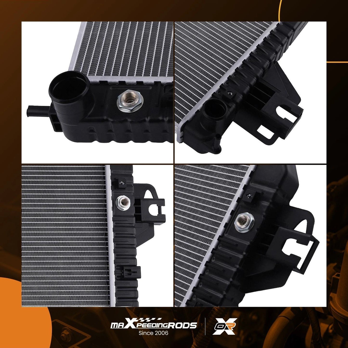 Aluminum Radiator for Jeep Liberty 3.7L 2002–2006 AT Transmission