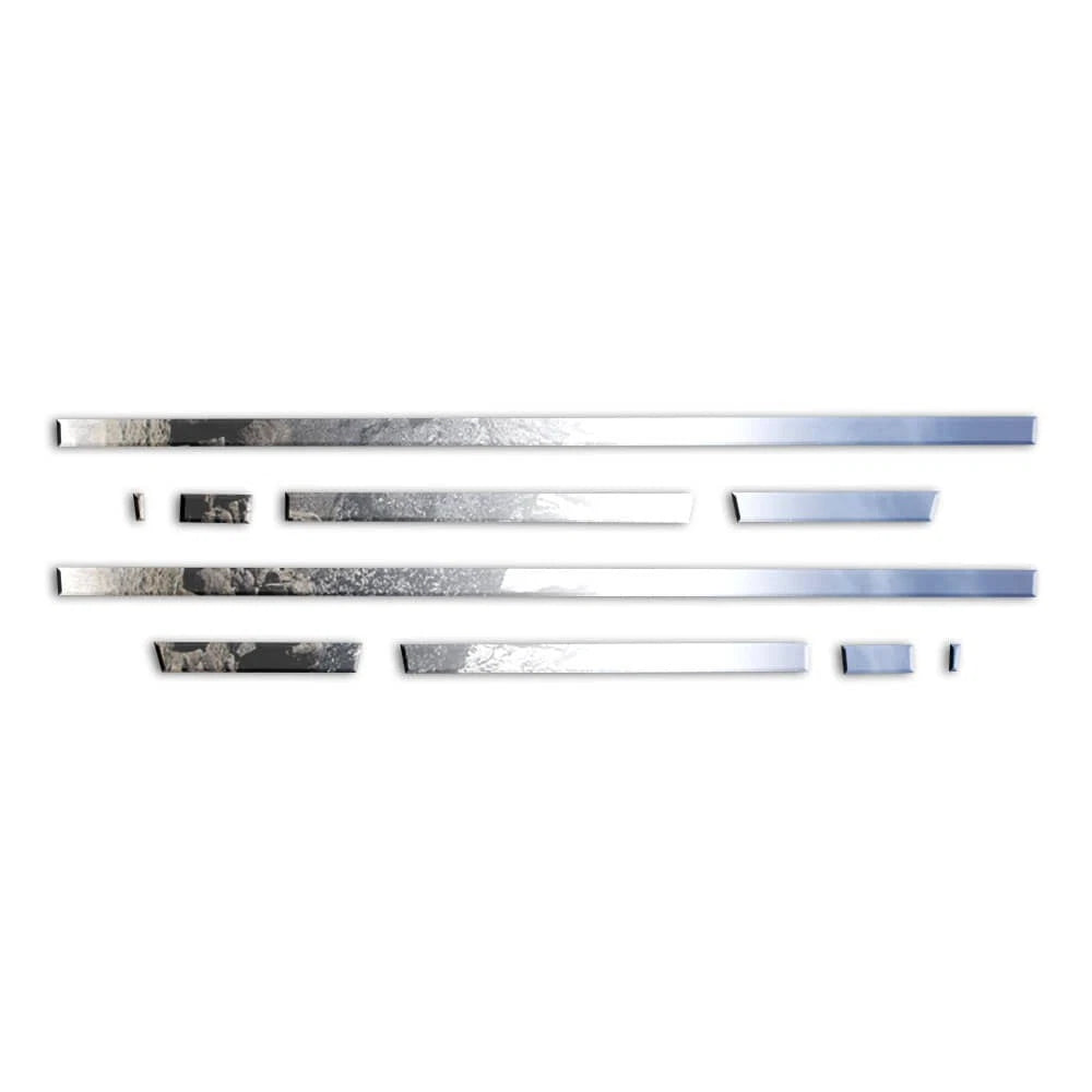 Chrome Body Side Molding (10 Pieces) for 14-2018 GMC Sierra Regular Cab 5.8' Bed