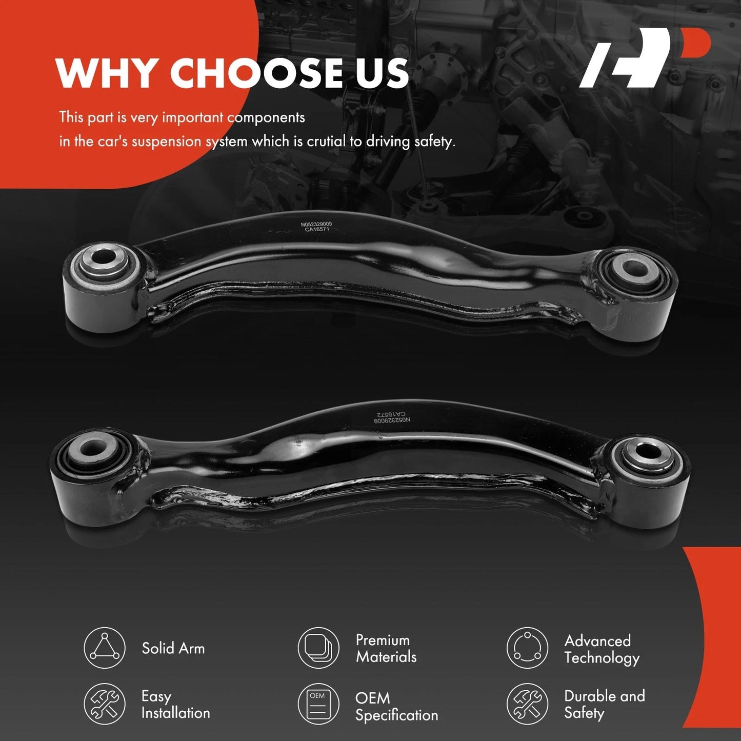 2X Rear Upper Control Arm for Buick LaCrosse Regal (2013–2017)