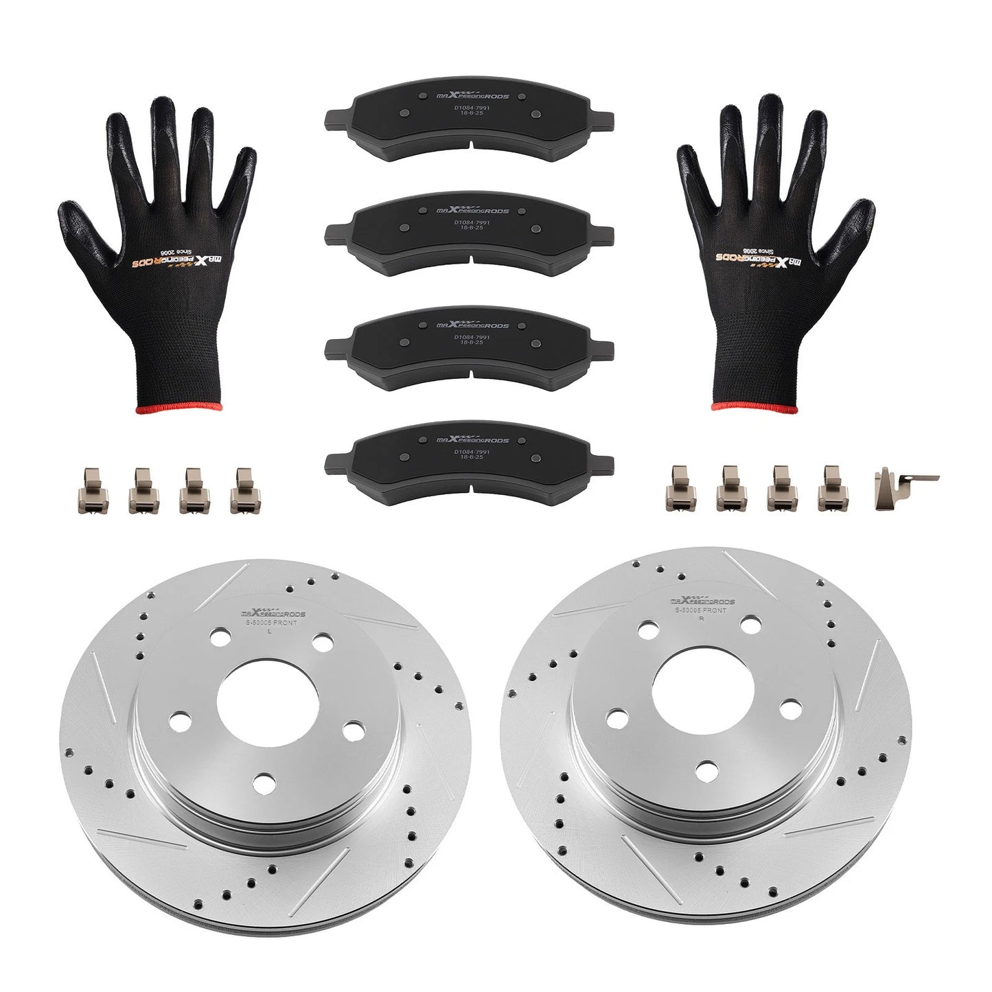 Front Brake Rotors and Ceramic Brake Pads for Dodge Durango (2007–2009)