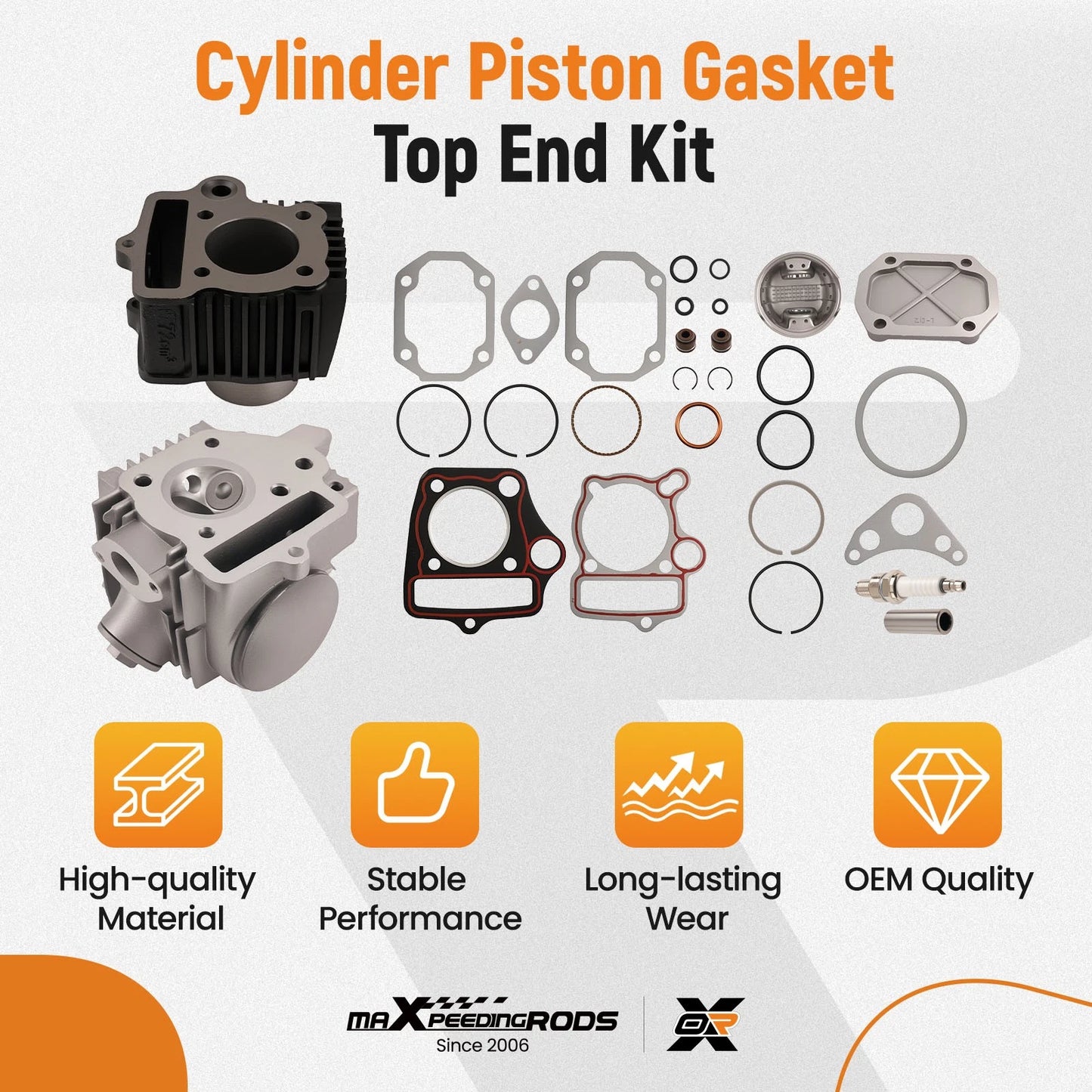 70cc Cylinder Engine Rebuild Kit for Honda ATC70 CT70 (1970–1979)