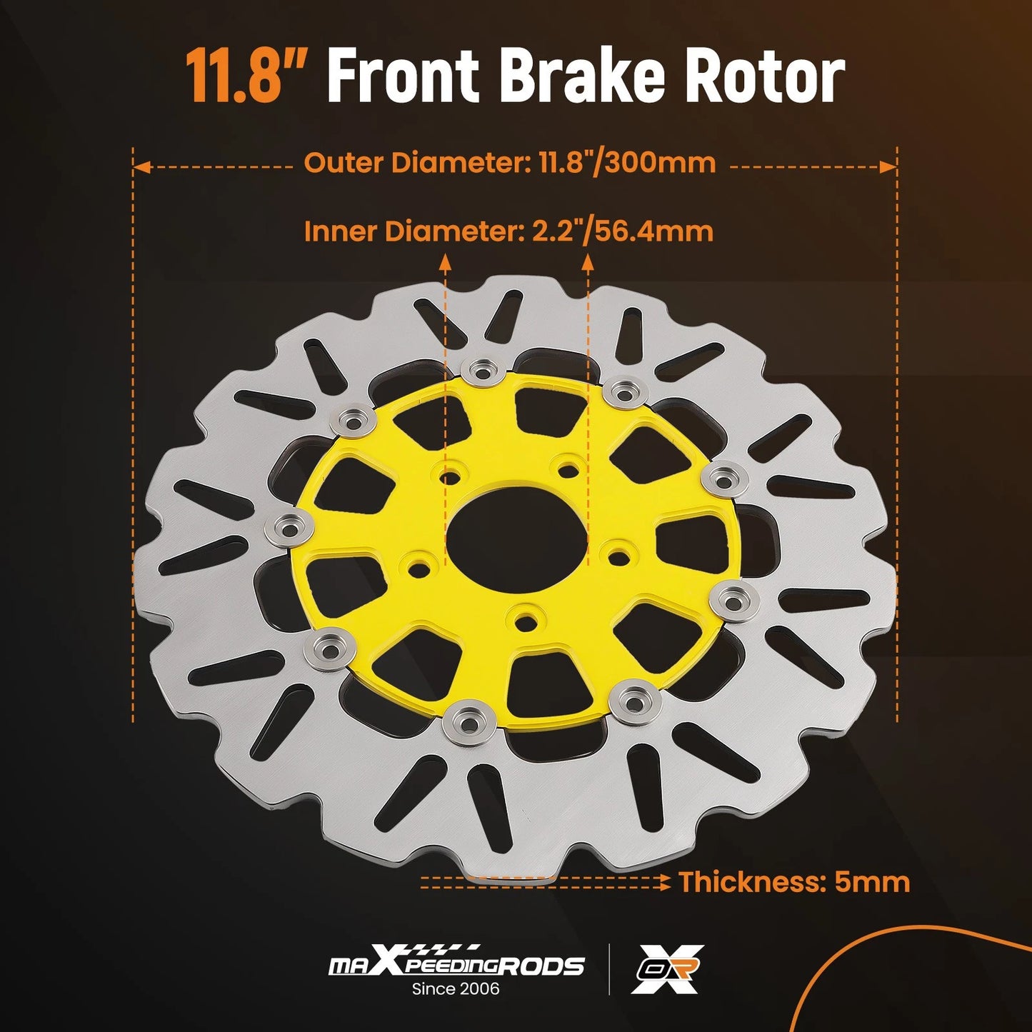 2x Front Brake Rotor Disc for Harley-Davidson Touring Trike Softail (2008–2024)