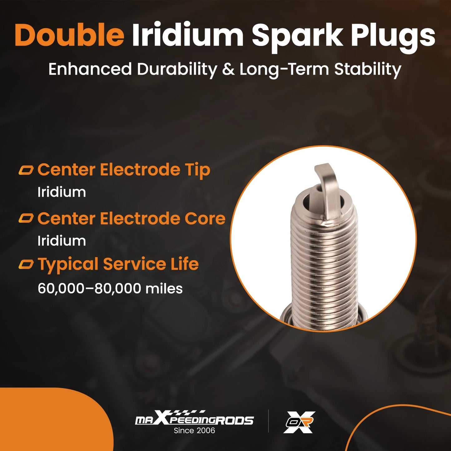 Iridium Spark Plug for Nissan Qashqai Rogue Sport (2017–2020)