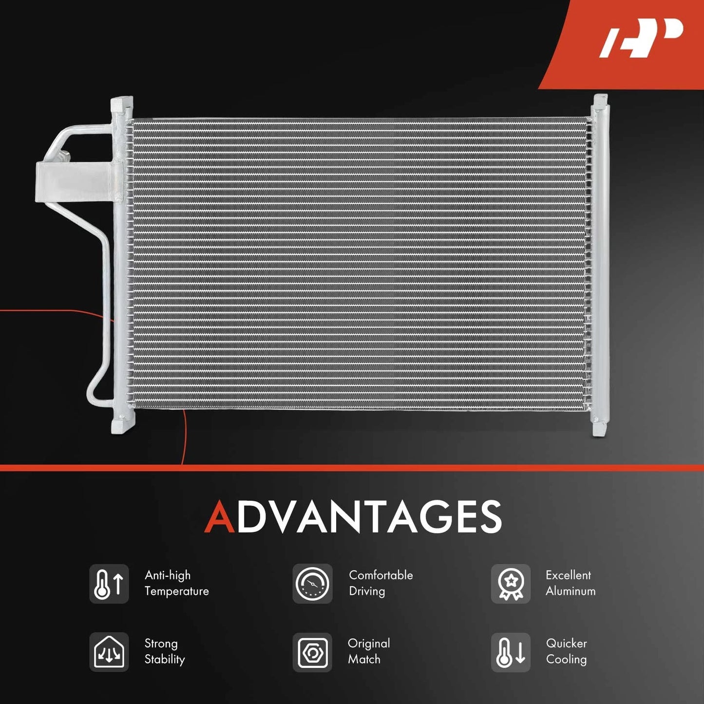 A/C Condenser with Receiver Drier for Chevy Corvette (1986–1989)