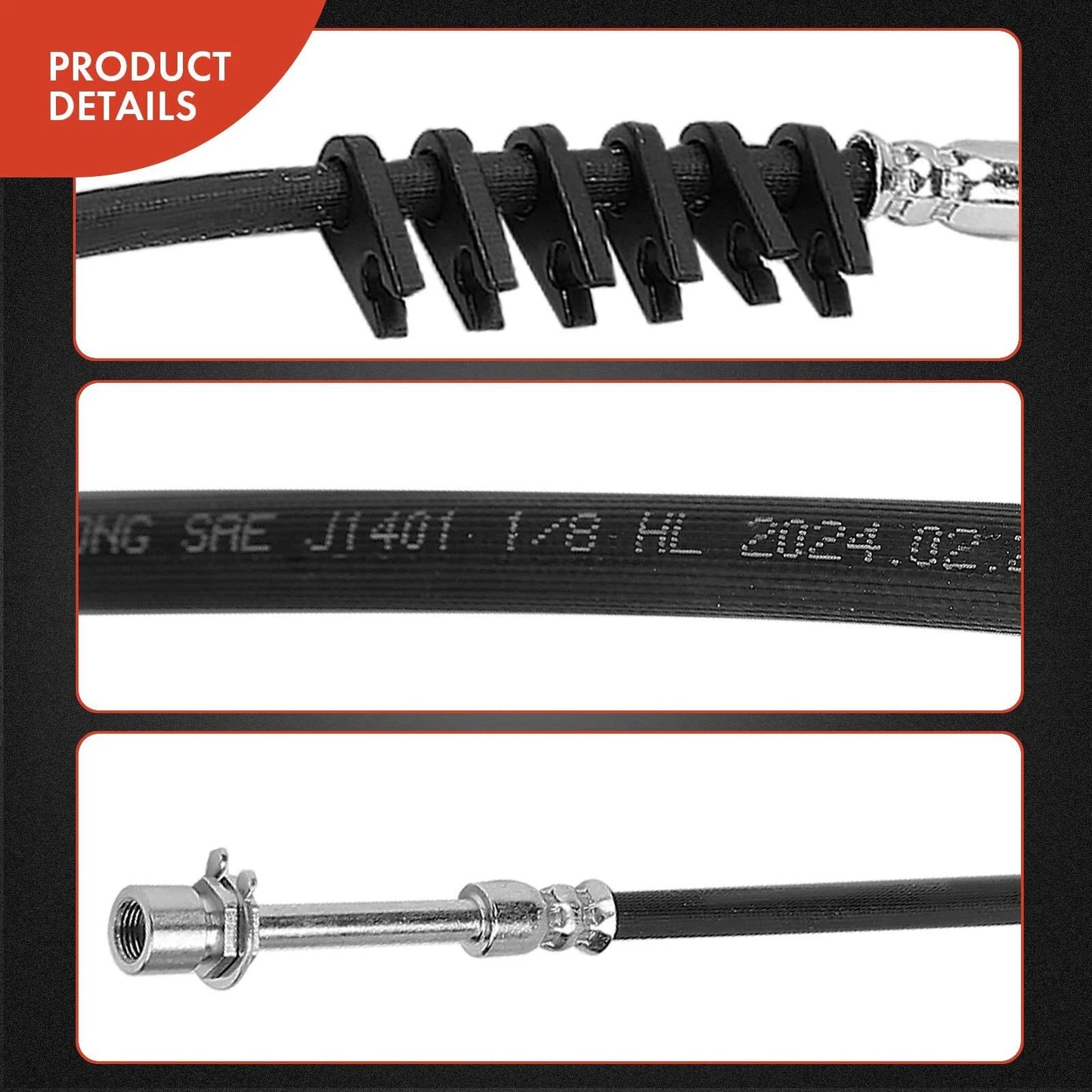 2X Rear Brake Hydraulic Hose for Chevy C4500 GMC C4500 (2003–2009)