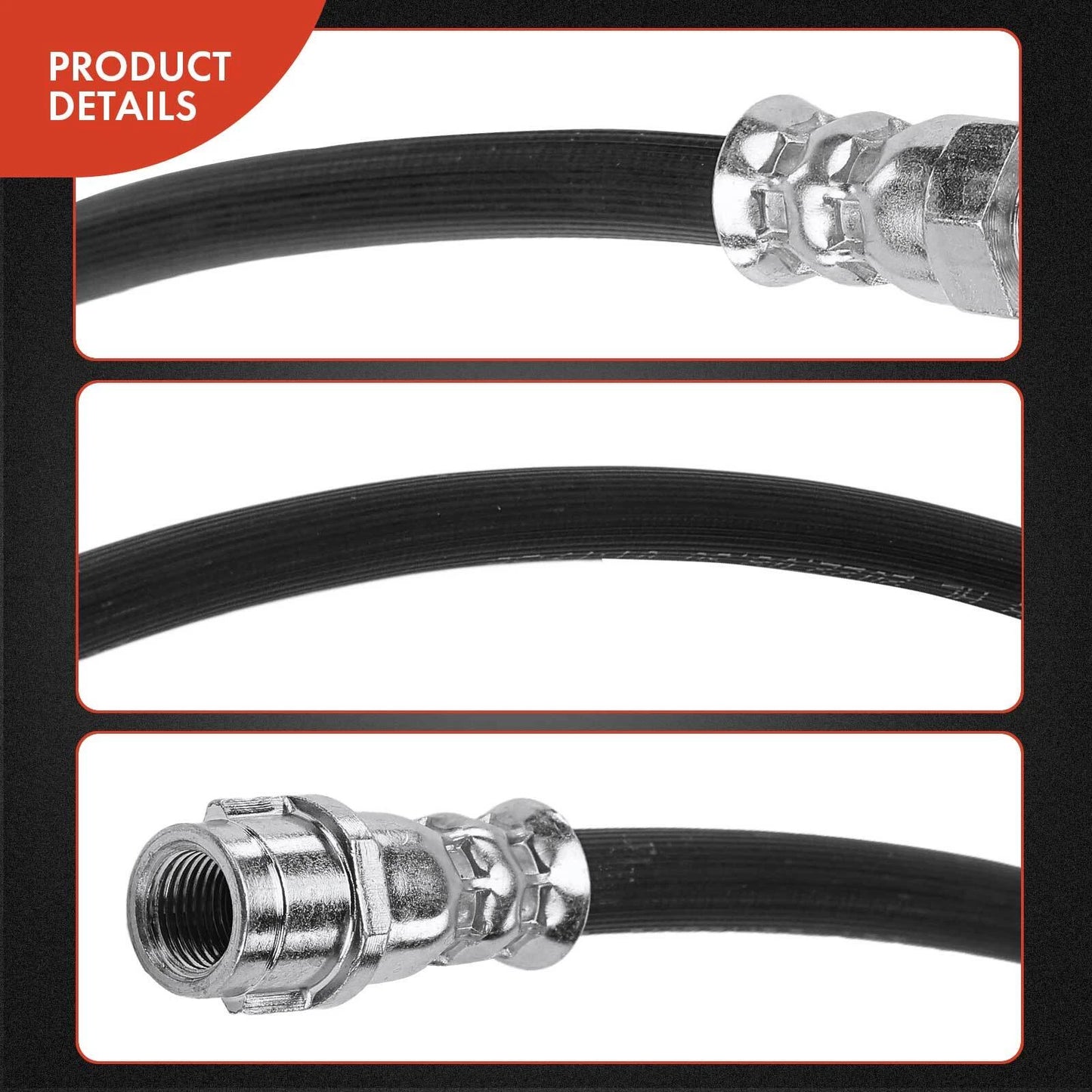 2X Front Brake Hydraulic Hose for Mercedes-Benz E250 E350 (2014–2016)