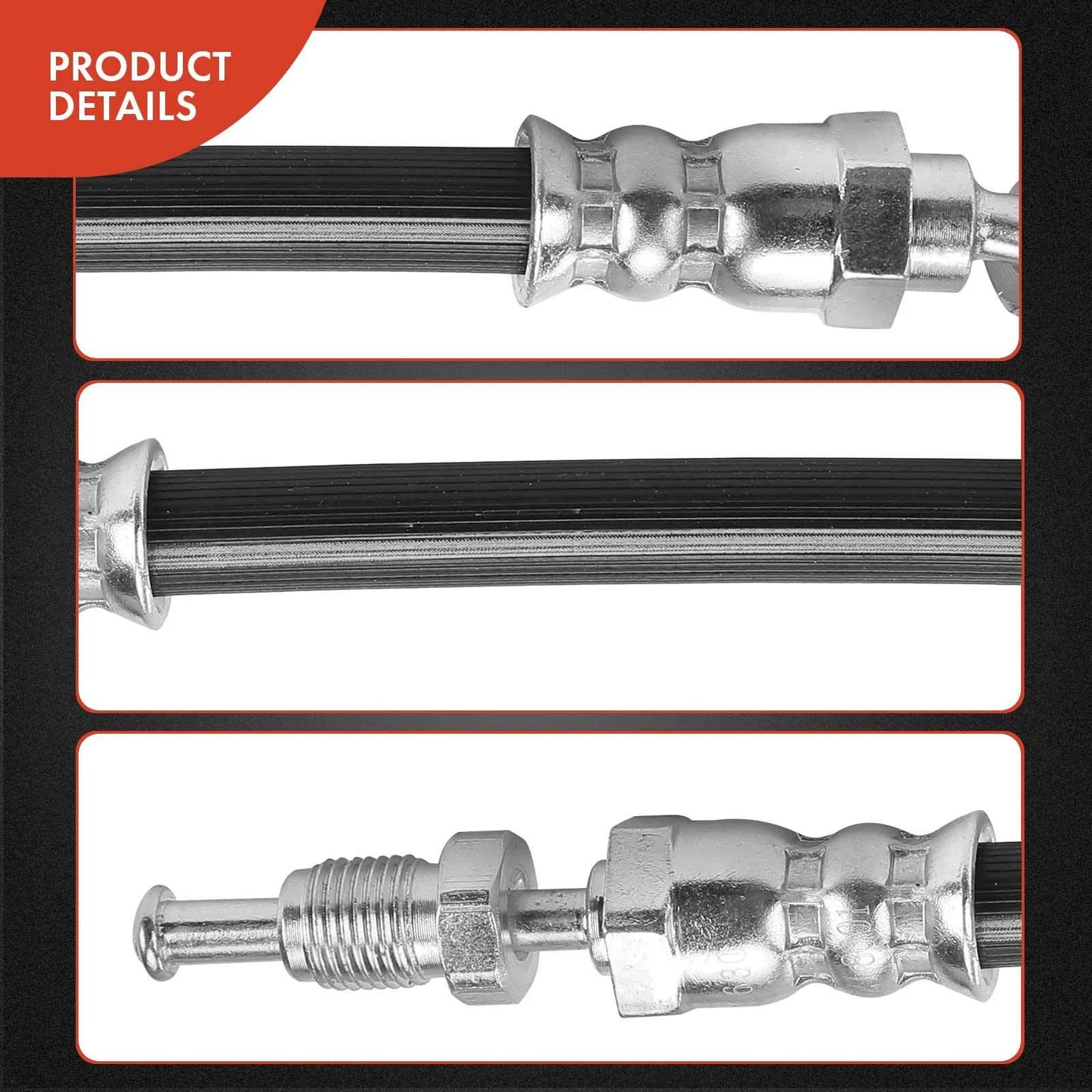 2X Front Outer Brake Hydraulic Hose for Mercedes-Benz G63 AMG (2013–2023)