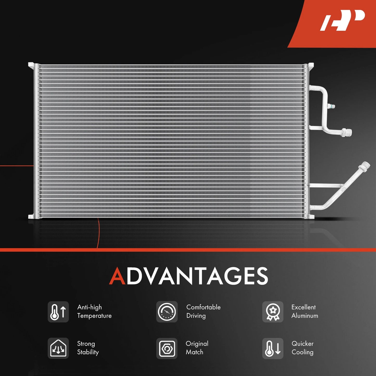 A/C Condenser for Chevrolet Tahoe, Blazer, C1500, GMC Yukon (1994–1995)