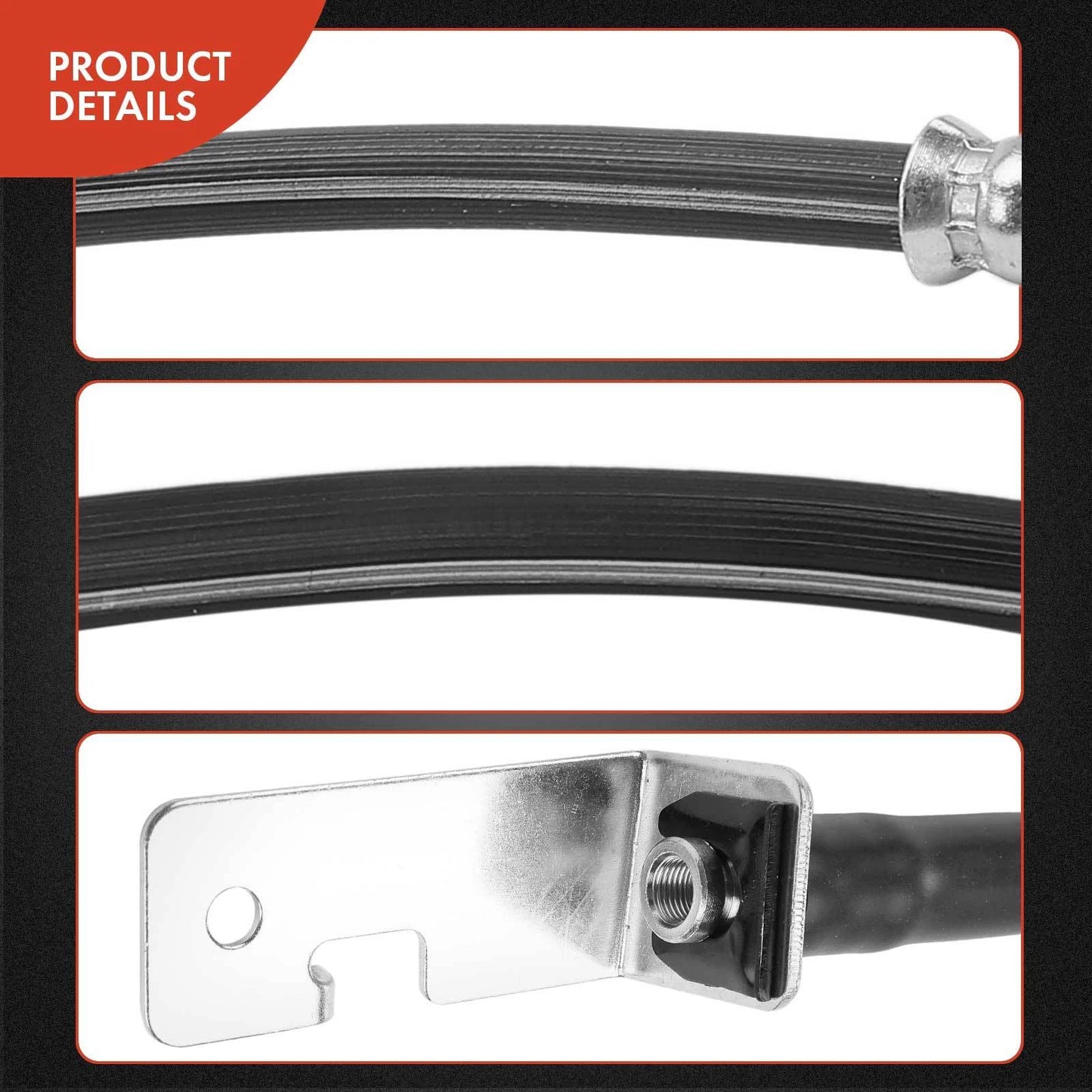 2X Front Brake Hydraulic Hose for Chevrolet Cobalt (2008–2010) HHR (2006–2011)