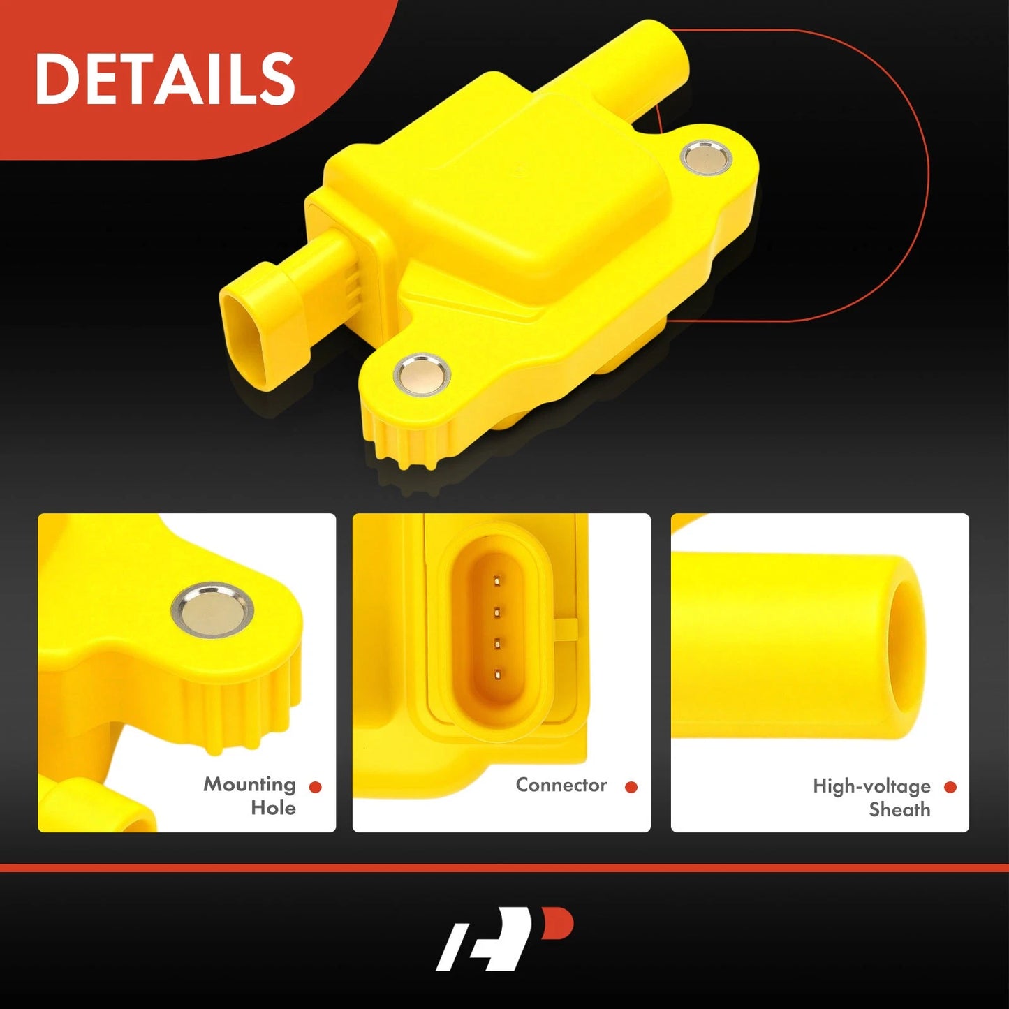 8x Yellow Ignition Coil for Chevy Silverado 1500, Tahoe, GMC, Cadillac