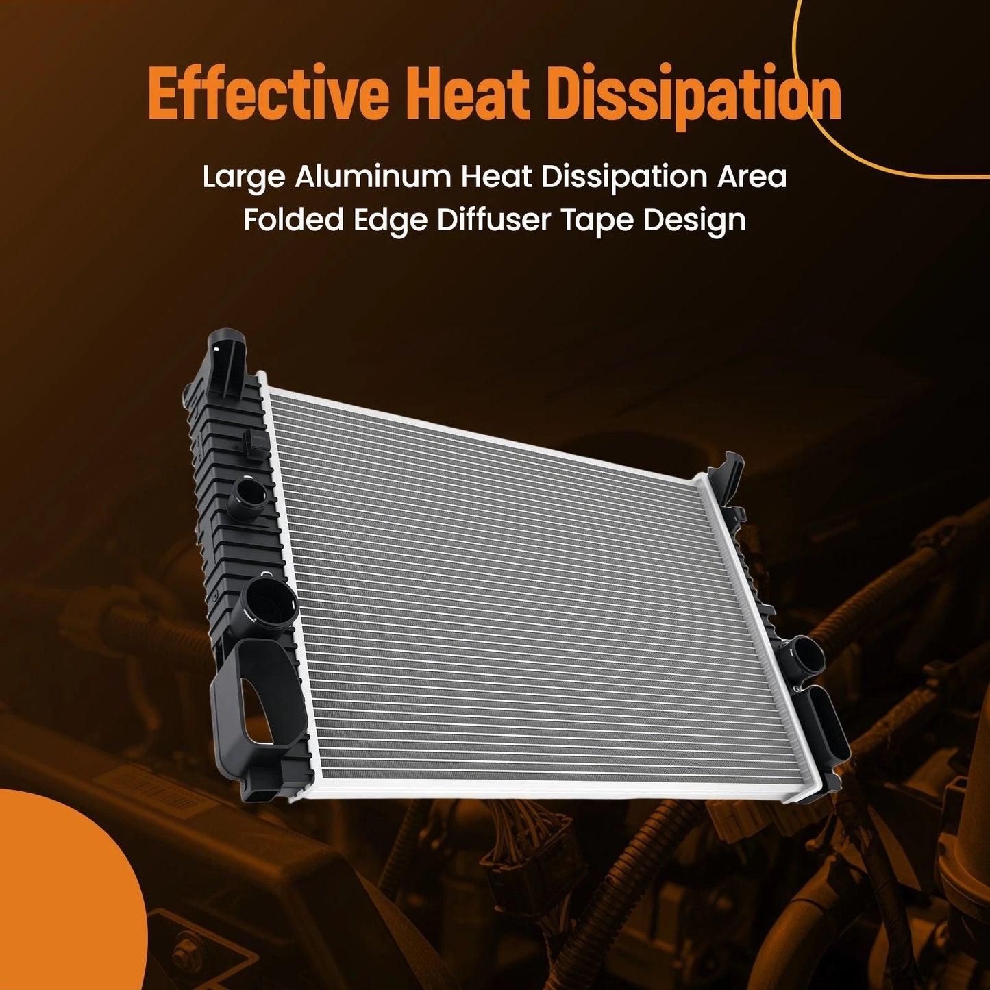 Aluminum Radiator for Mercedes-Benz CLS500 and E500 (2003–2006) AT Trans