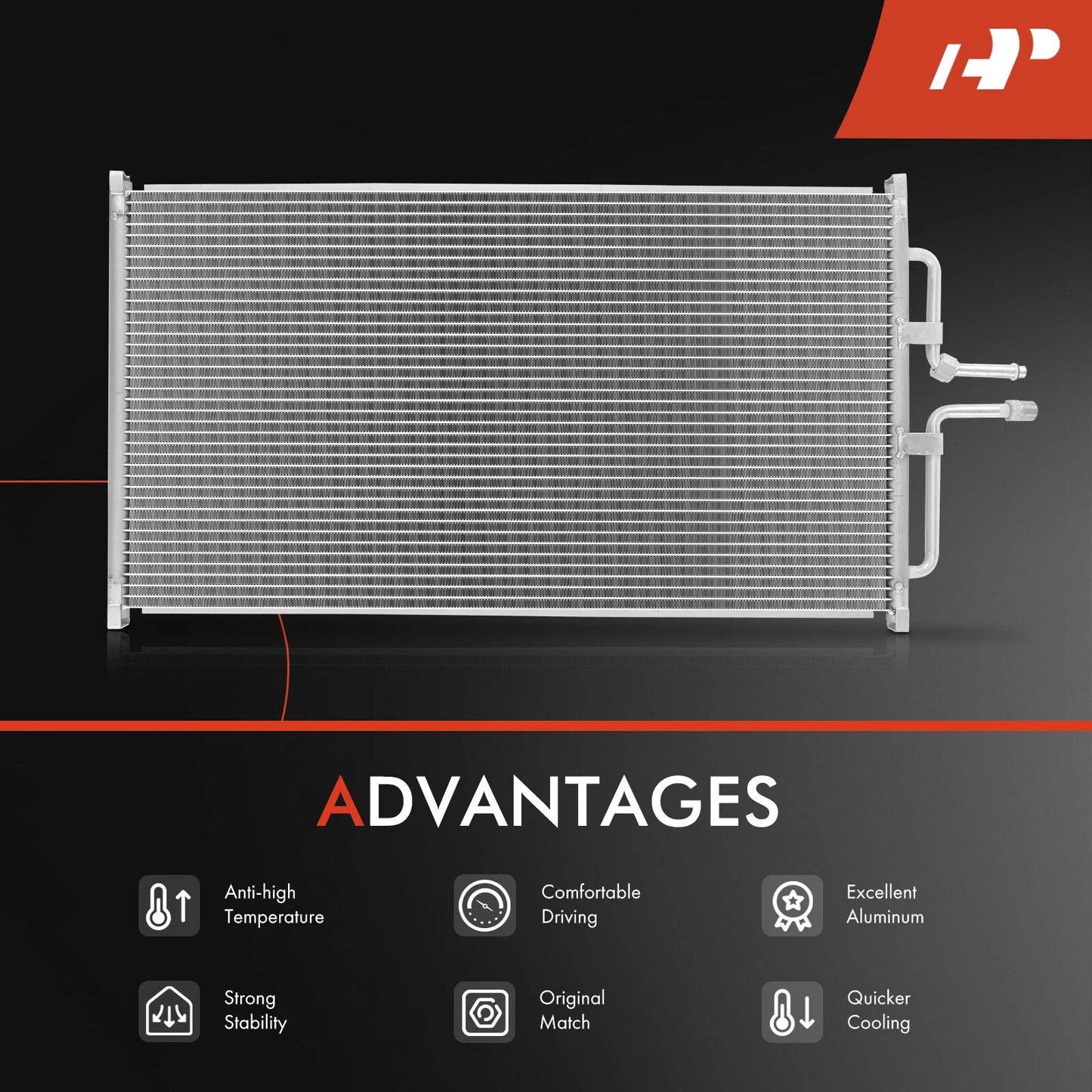 A/C Condenser for Chevy C1500 GMC C2500 (1988–1990)