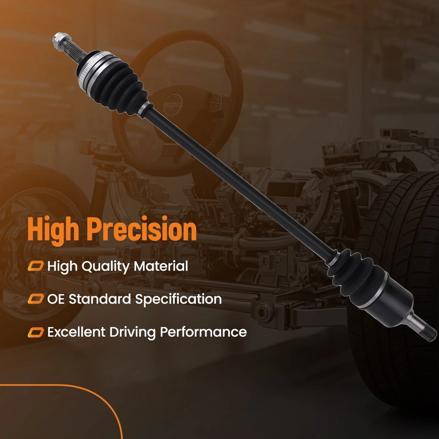 Front Driver Left CV Half Shaft Axle for Honda Civic (1966–2010)