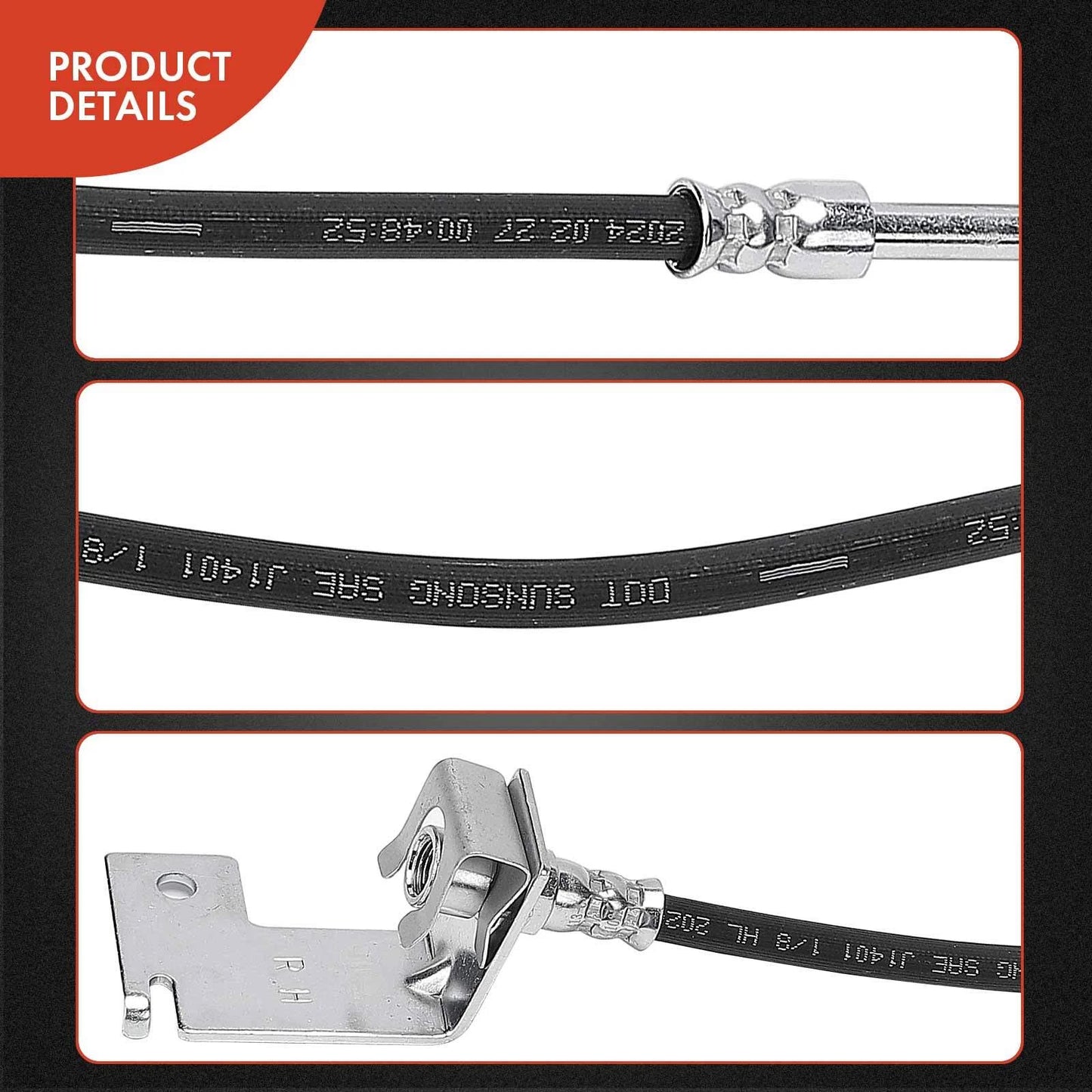 2X Rear Brake Hydraulic Hose for Buick Rendezvous (2002–2007) Pontiac Aztek
