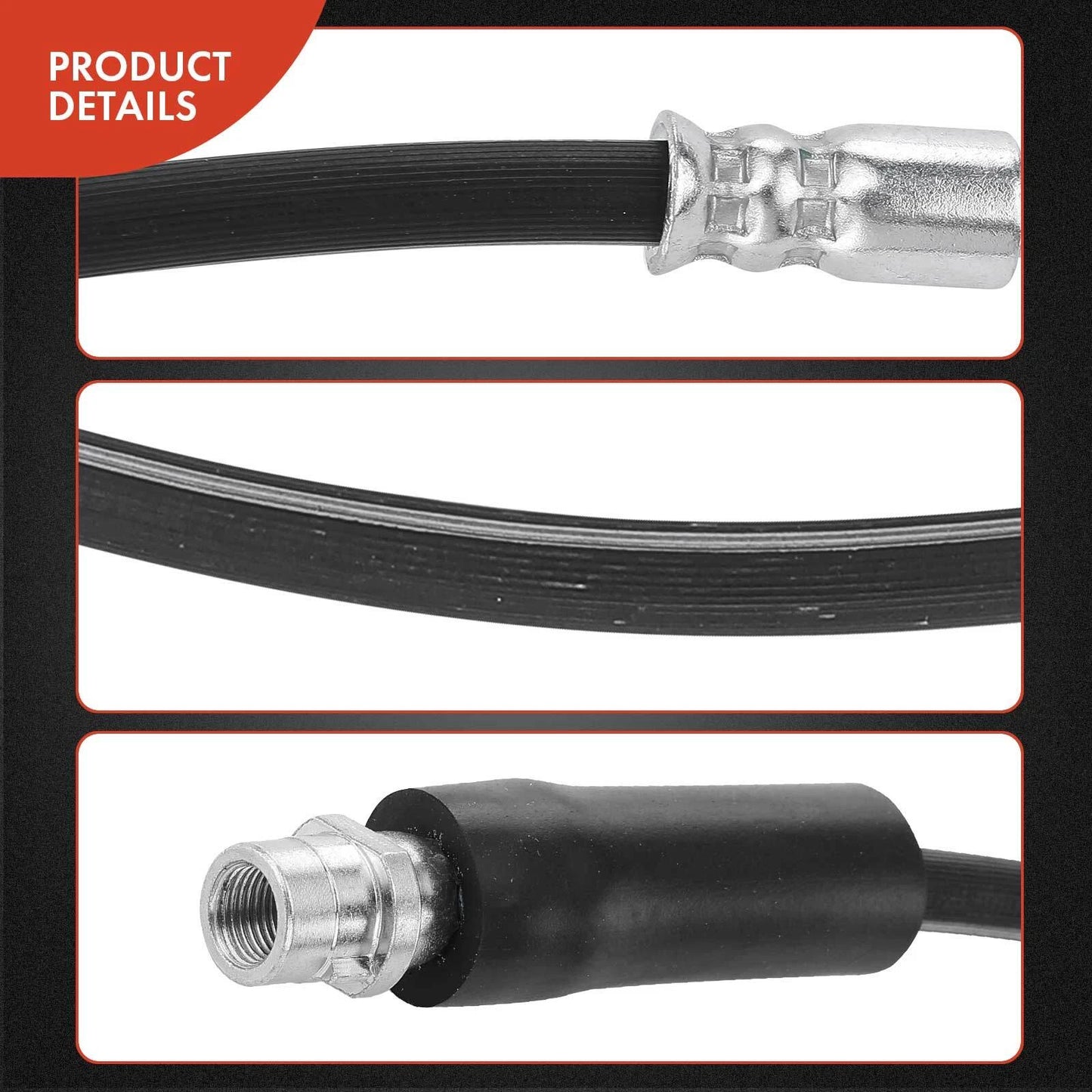 2X Rear Brake Hydraulic Hose for Chevrolet Malibu (2013–2016)