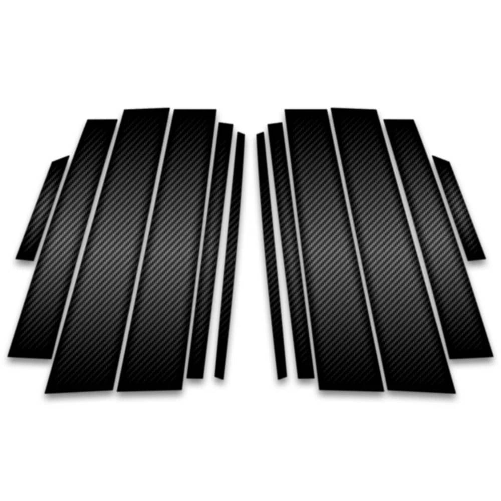 12pc Carbon Fiber Pillar Post Covers for 2015-2023 Volkswagen Golf Wagon