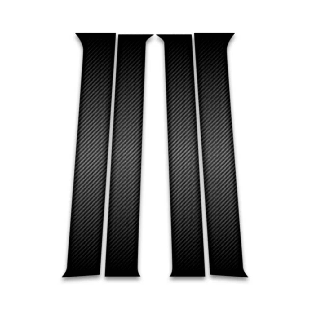 4pc Carbon Fiber Pillar Post Covers for 2008-2023 Jeep Liberty