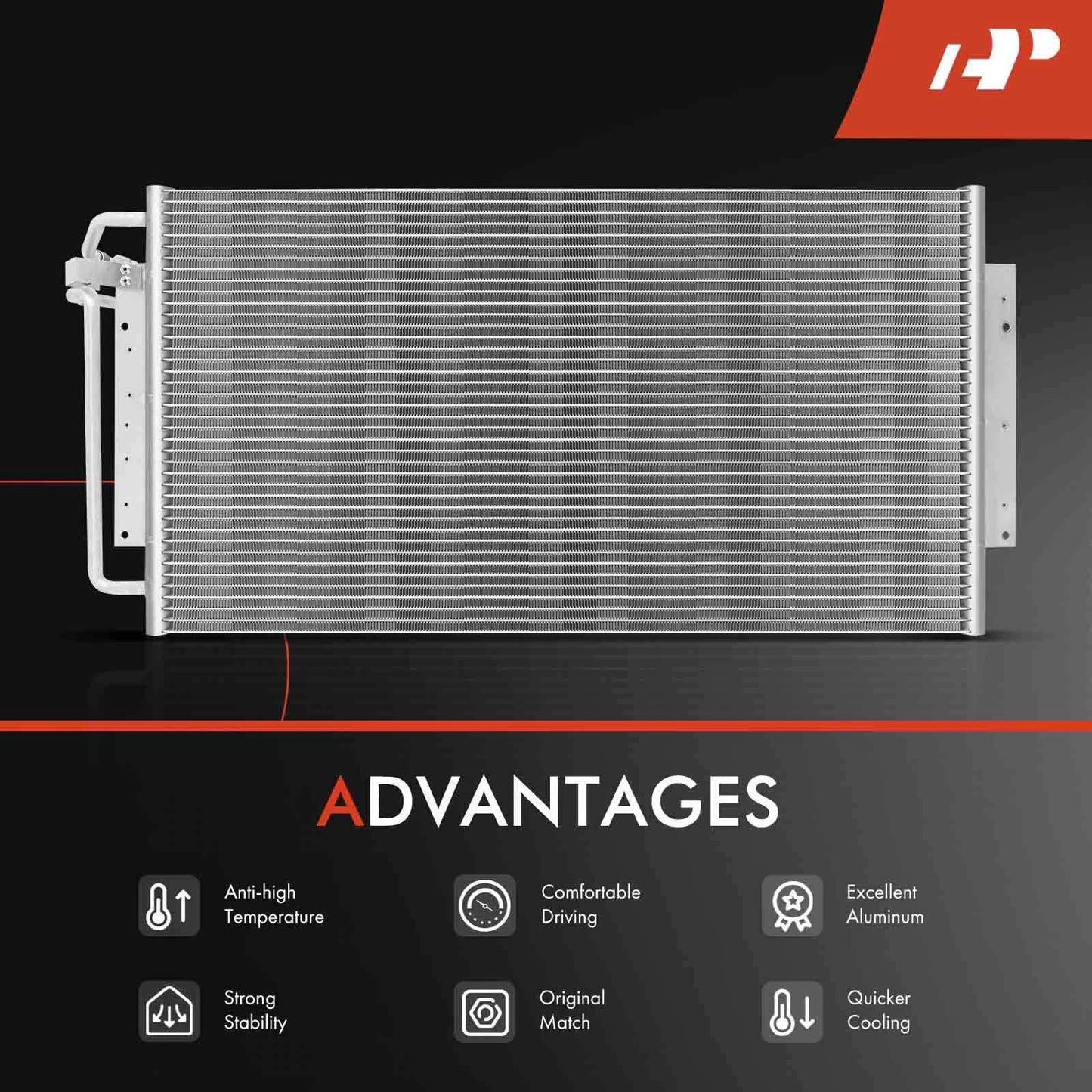 A/C Condenser with Bracket for Chevrolet Impala Caprice (1994–1996)