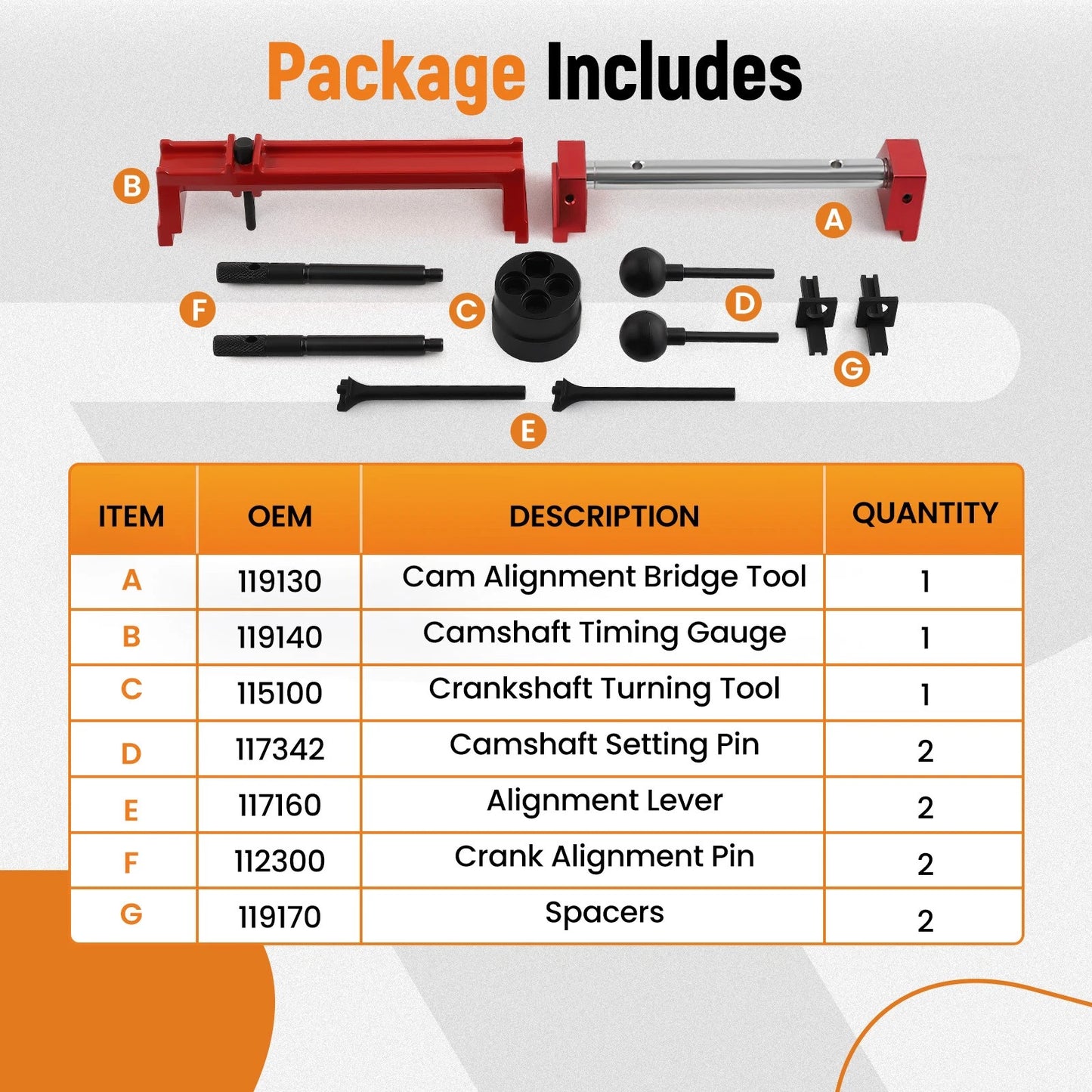 Camshaft Alignment Timing Tool Kit for BMW M3 Cabriolet (2000–2006)
