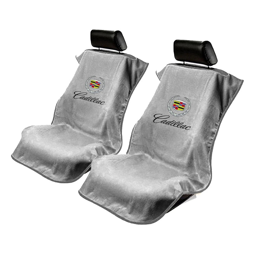 Cloth Seat Cover Towels Set of 2 for Cadillac - Cadillac Logo (OEM) (fits)