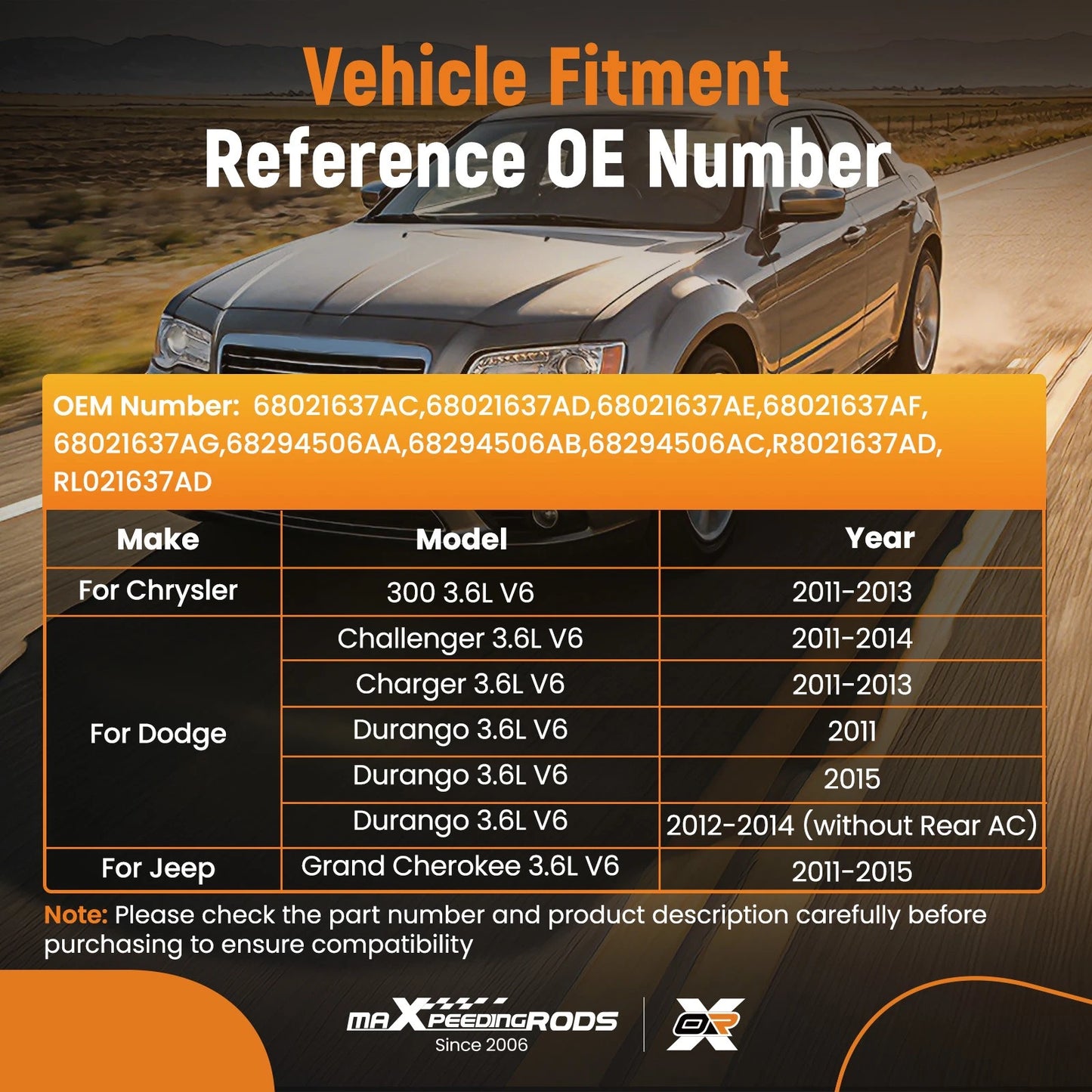 A/C Compressor with 6-Groove RS18 for Jeep Grand Cherokee WK2 (2014–2018)