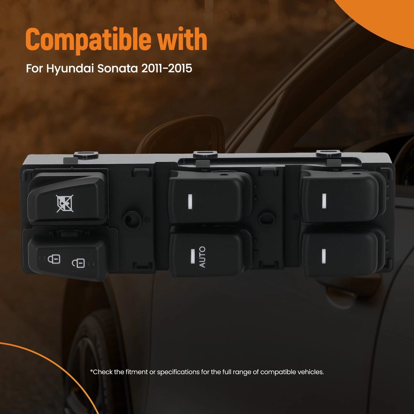 Left Driver Master Power Window Switch for Hyundai Sonata (2011–2015)