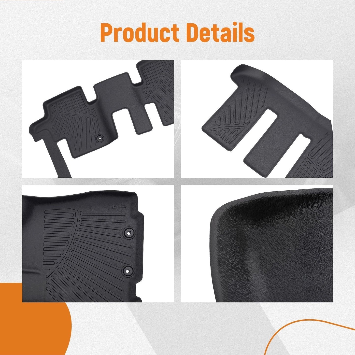 Floor Mats for Nissan Pathfinder Infiniti QX60 (2013–2020) TPE Waterproof