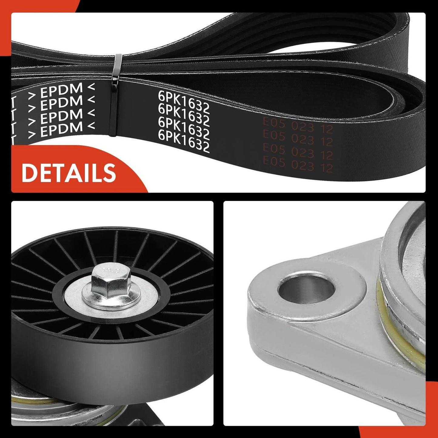 2X Serpentine Belt Drive Component Kit for Chevy Camaro (1995–1997)