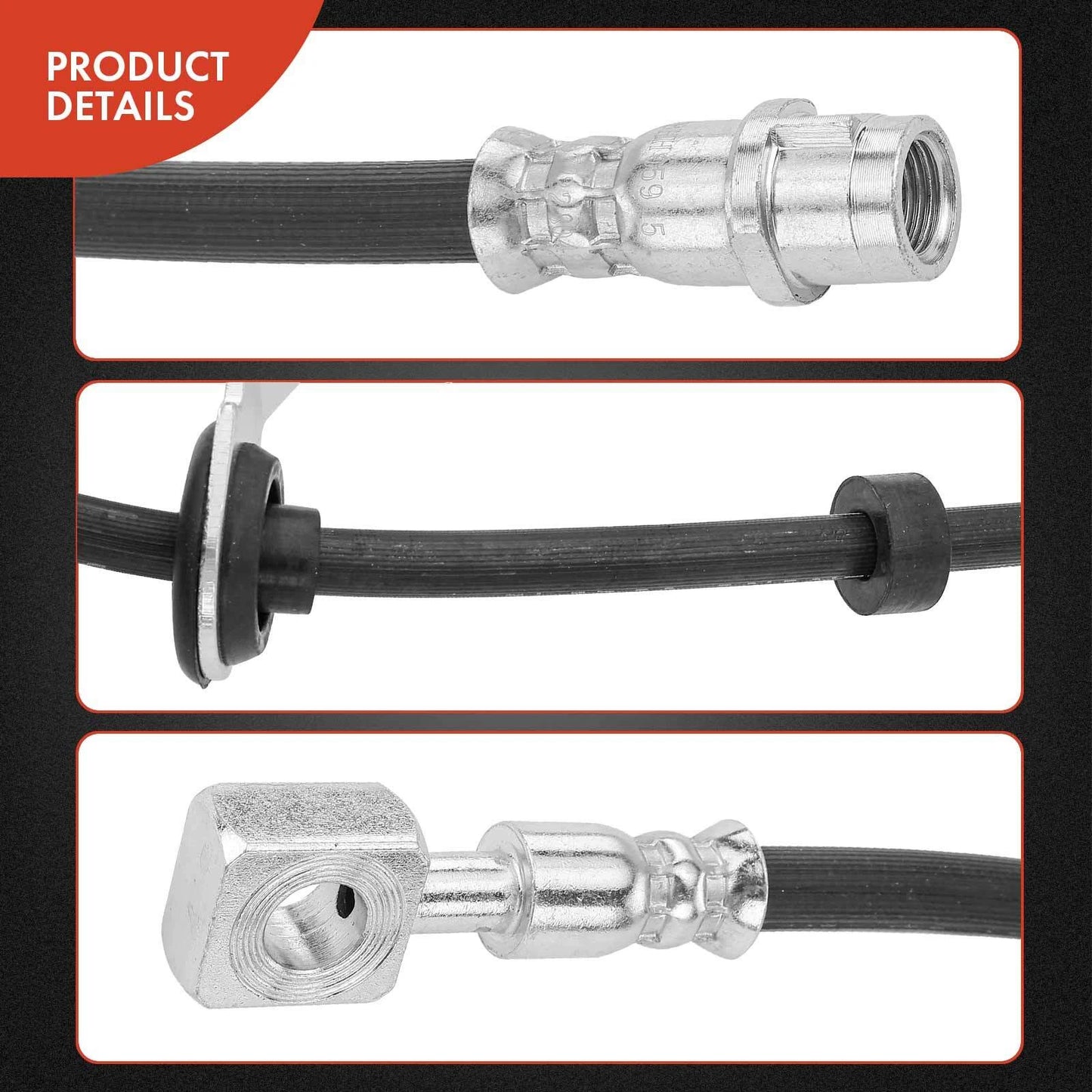 2X Front Brake Hydraulic Hose for Mercedes-Benz ML320 (1998–2003)