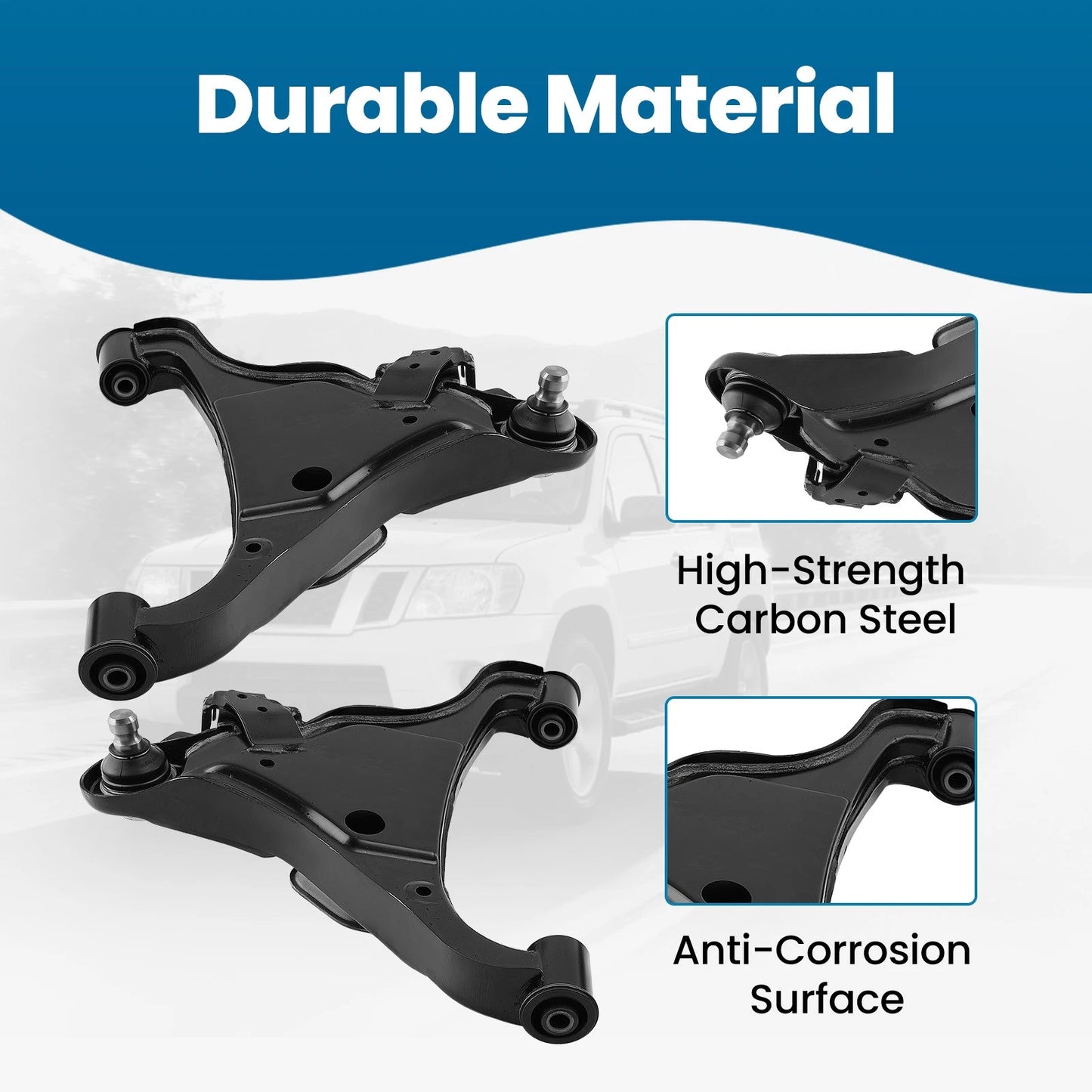 Front Upper Lower Control Arm Assembly Kit for Nissan Frontier (2005–2012)