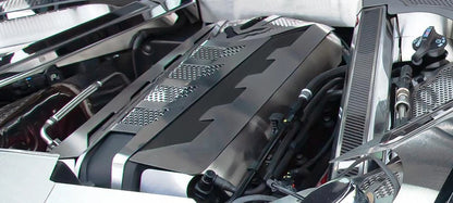6pc Brushed Engine Shroud Kit w/Perforated inserts for 2020-2021 Corvette C8