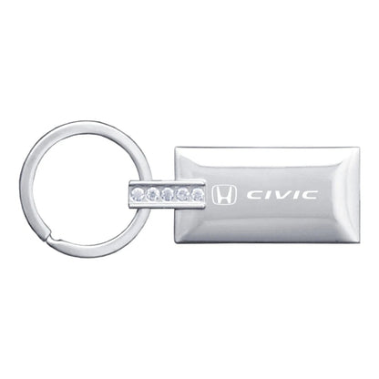 Jeweled Rectangular Keychain - Officially Licensed for Honda Civic