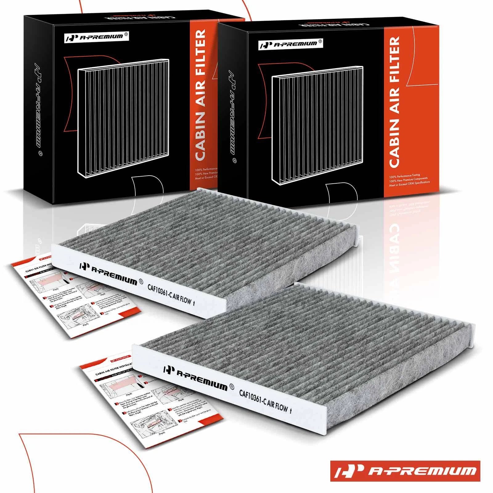 2X Activated Carbon Cabin Air Filter for Chevrolet Cobalt HHR (2005–2010)